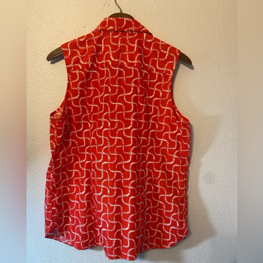 Lands’ End Sleeveless Shirt Size 12 - Picture 4 of 11